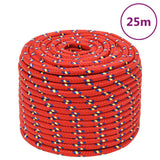 Vidaxxl Bootsseil 14 mm 25 m Polypropylen rot