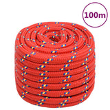 Vidaxxl Bootsseil 20 mm 100 m Polypropylen rot