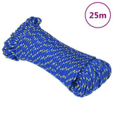 Vidaxl -Bootseil 3 mm 25 m Polypropylenblau