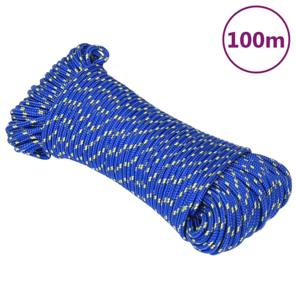 Vidaxl -Bootseil 3 mm 100 m Polypropylenblau