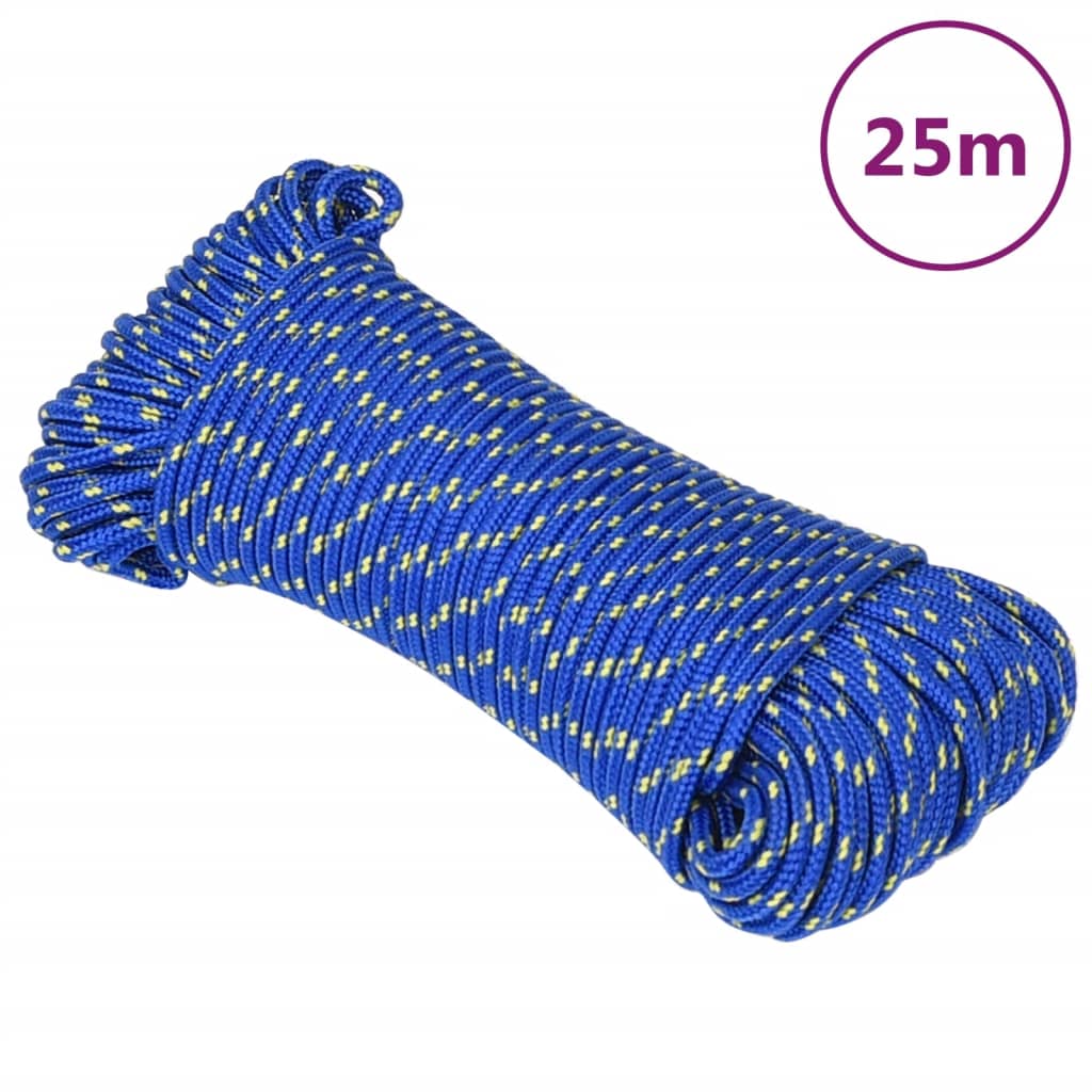 Vidaxxl Bootsseil 5 mm 25 m Polypropylen blau