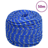 VidaXL Bootsseil 6 mm 50 m Polypropylen blau