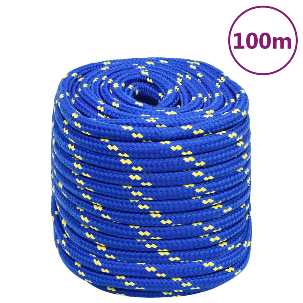 Vidaxl -Bootseil 18 mm 100 m Polypropenblau