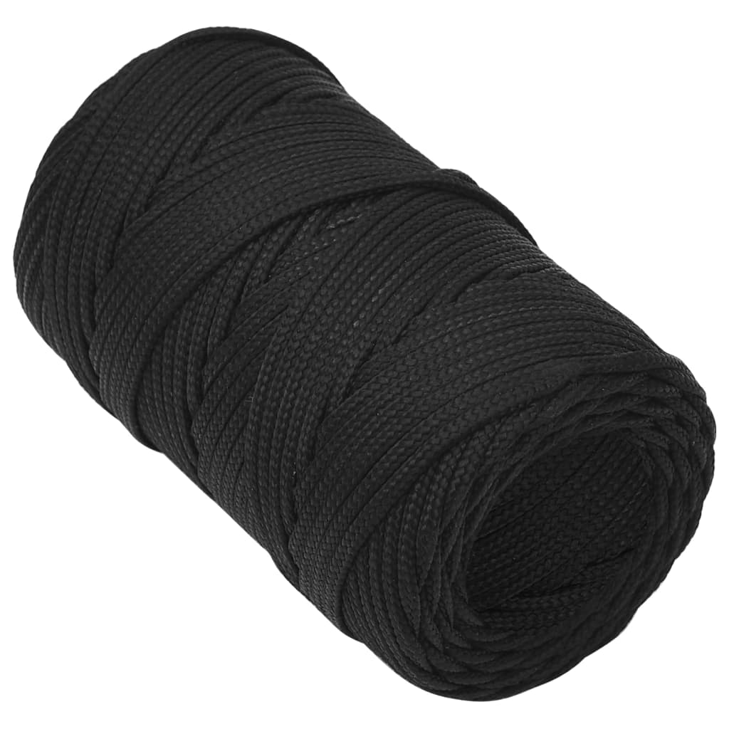 Corde de bateau vidaxl 2 mm 50 m de polypropène noir