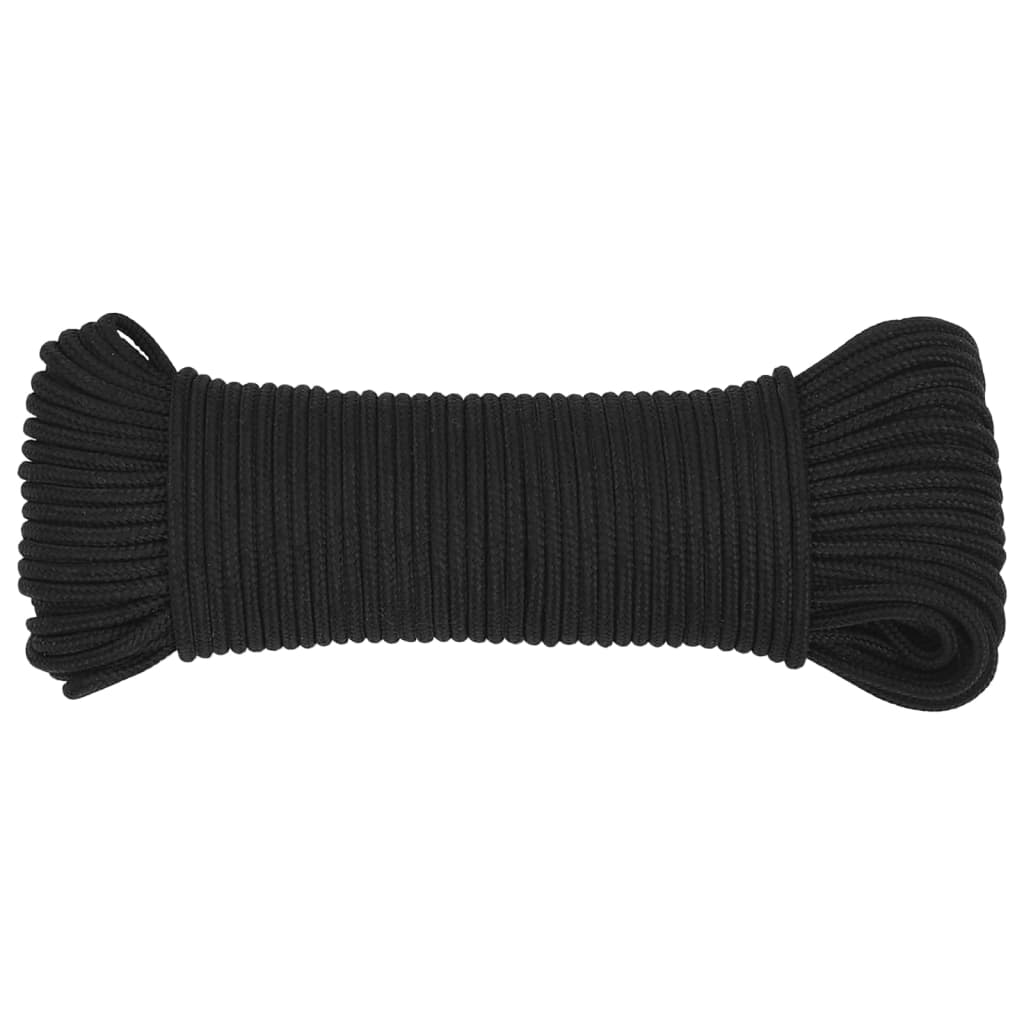 Corde de bateau vidaxl 4 mm 50 m de polypropène noir