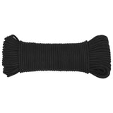 Corde de bateau vidaxl 4 mm 50 m de polypropène noir