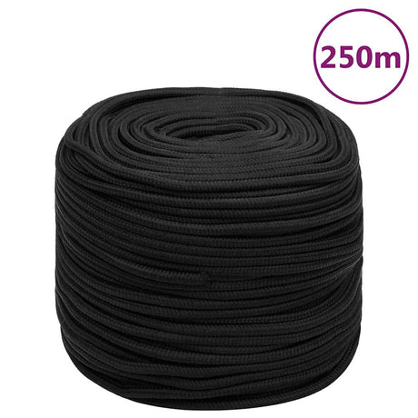 Vidaxl Bootsseil 8 mm 250 m Polypropylen schwarz