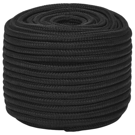 Vidaxl Bootsseil 12 mm 25 m Polypropylen schwarz