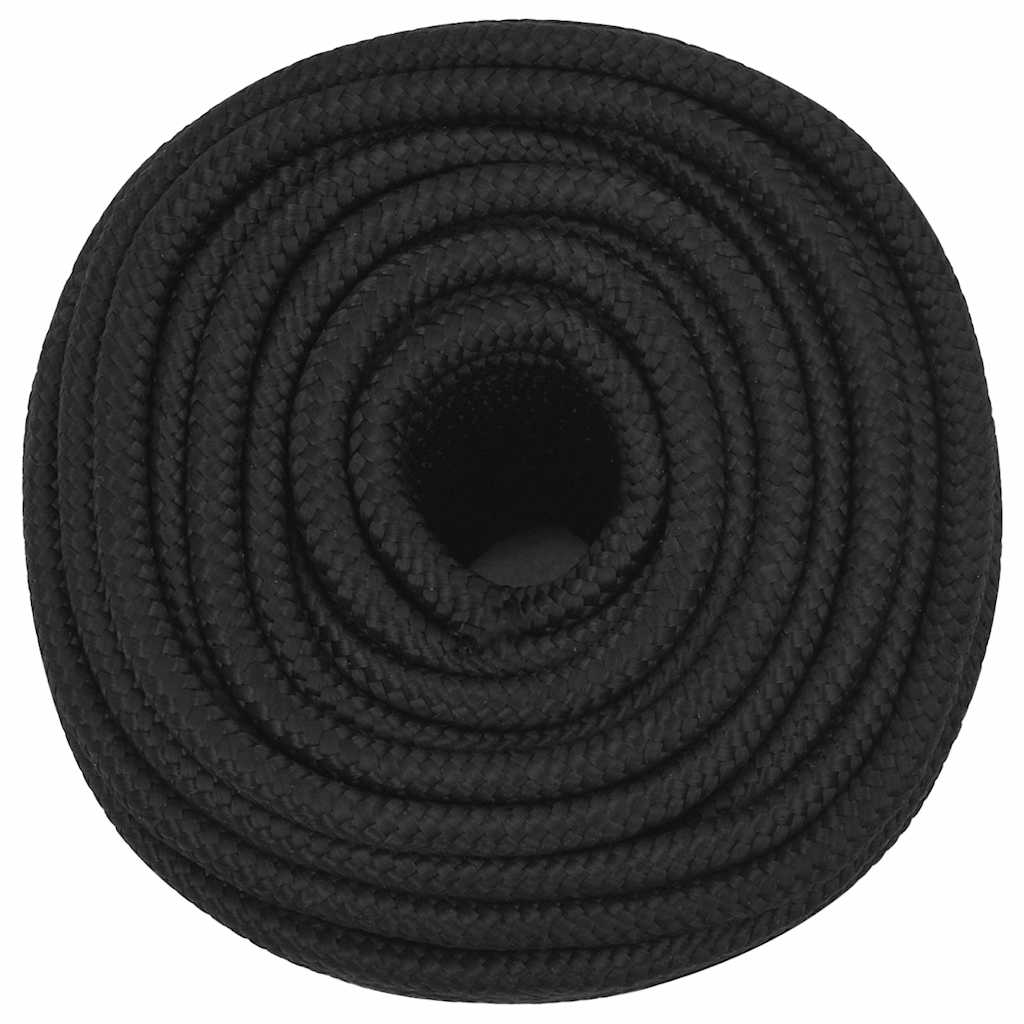 Vidaxl Bootsseil 12 mm 25 m Polypropylen schwarz