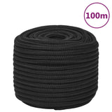 Vidaxl Boat Rope 12 mm 100 m polipropeno negro