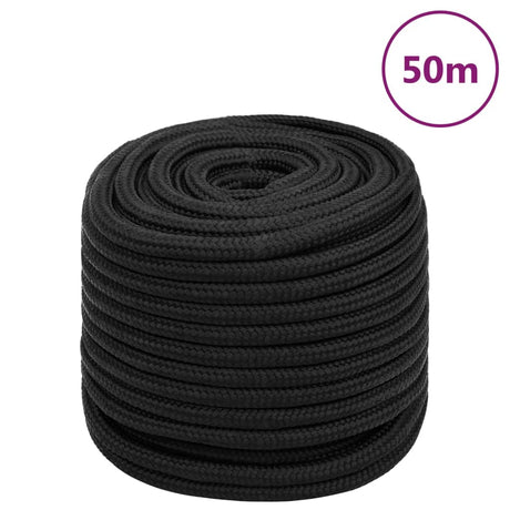 Vidaxl Bootsseil 16 mm 50 m Polypropylen schwarz