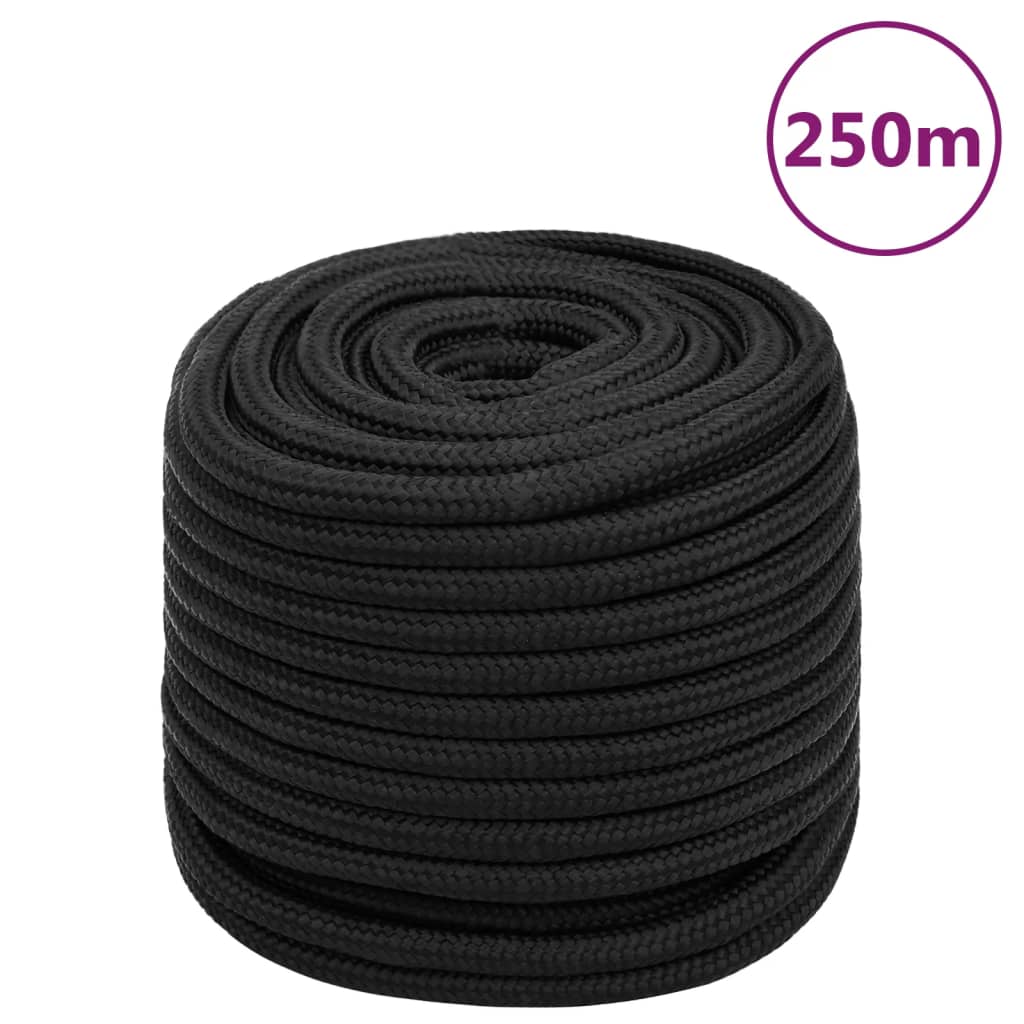 Vidaxl boat rope 16 mm 250 m polypropene black