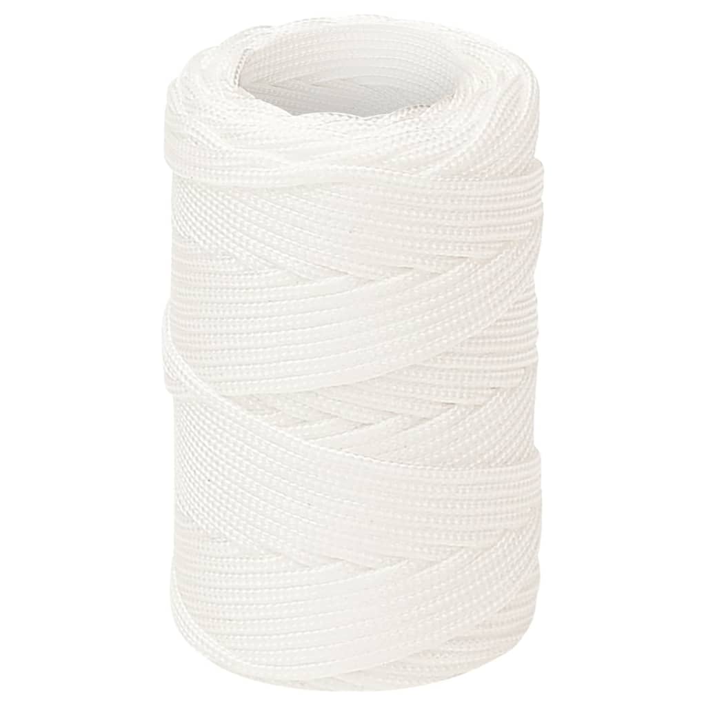 Vidaxl Boat Rope 2 mm 25 m polypropylen plně bílý