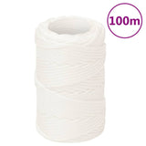 Vidaxl Boat Rope 2 mm 100 m polipropileno blanco completo