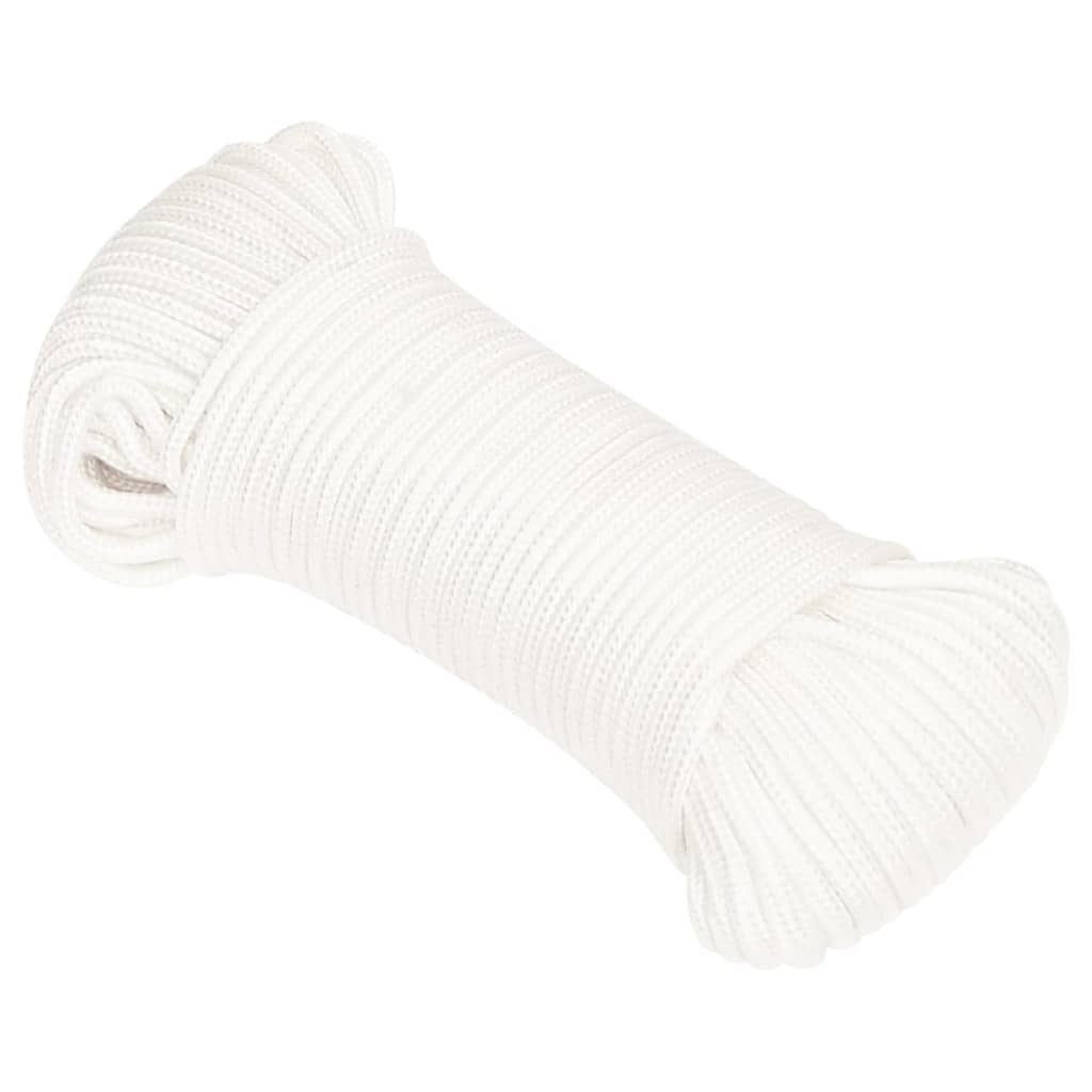 Vidaxl boat rope 3 mm 500 m polypropylene full white