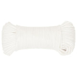 Vidaxl Bootsseil 4 mm 25 m Polypropylen massiv weiß