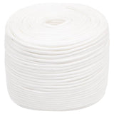 Vidaxl -Bootseil 6 mm 25 m Polypropylen Voll weiß