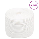 Vidaxl Bootsseil 10 mm 25 m Polypropylen massiv weiß