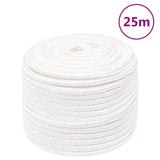 Vidaxl Bootsseil 12 mm 25 m Polypropylen massiv weiß