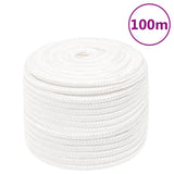 Vidaxl boat rope 14 mm 100 m polypropylene full white