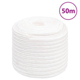 Corde de bateau vidaxl 16 mm 50 m polypropylène plein blanc