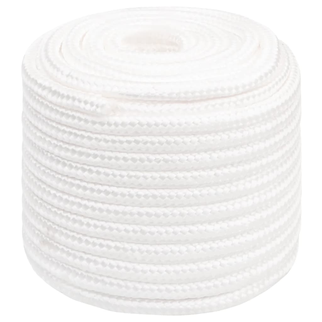 Corde de bateau vidaxl 16 mm 50 m polypropylène plein blanc