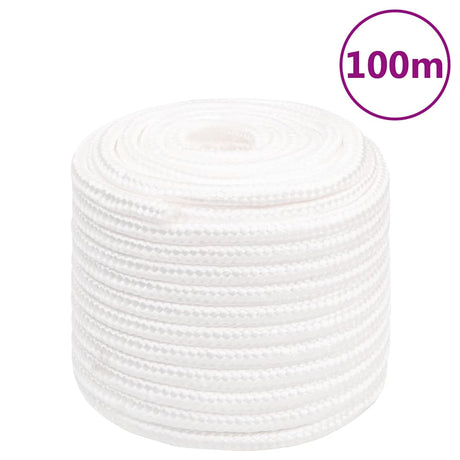 Vidaxl Bootsseil 16 mm 100 m Polypropylen massiv weiß