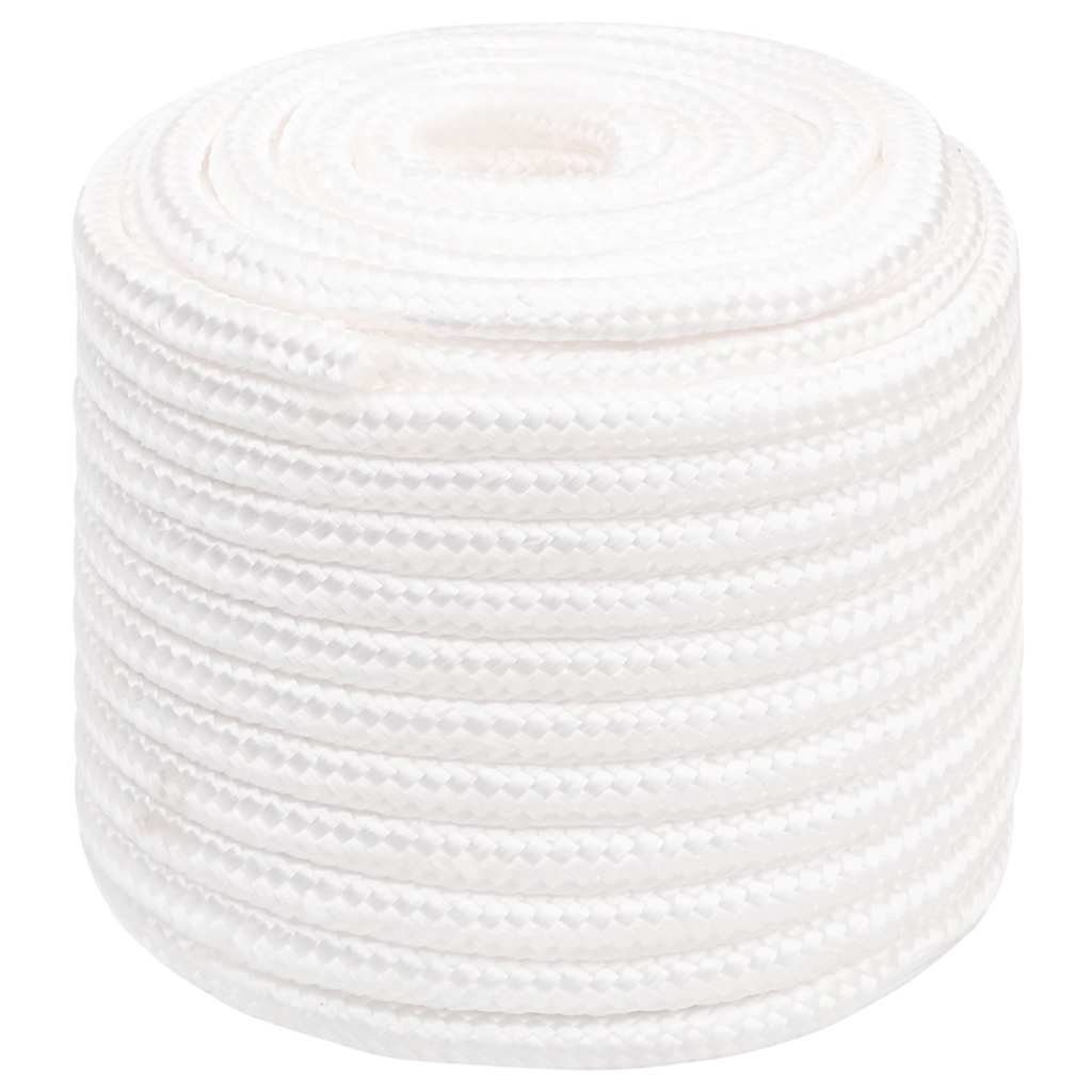 Vidaxl Bootsseil 16 mm 100 m Polypropylen massiv weiß