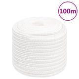 Vidaxl -Bootseil 18 mm 100 m Polypropylen Voll weiß