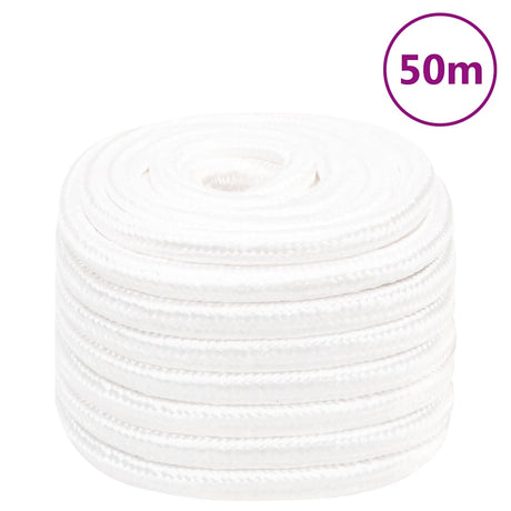 Vidaxl Bootsseil 20 mm 50 m Polypropylen massiv weiß