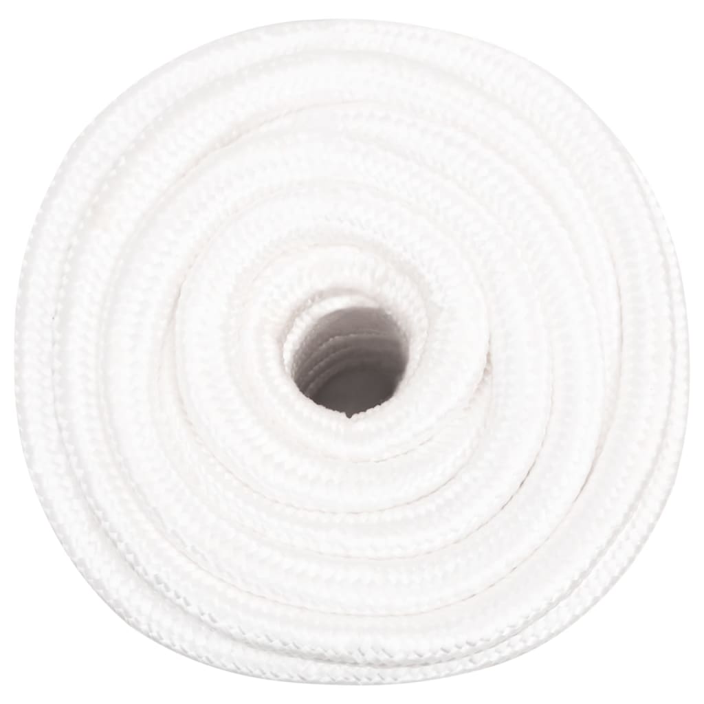 Corde de bateau vidaxl 20 mm 100 m polypropylène plein blanc