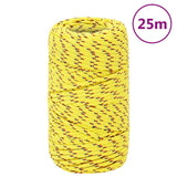 Vidaxl boat rope 2 mm 25 m polypropylene yellow