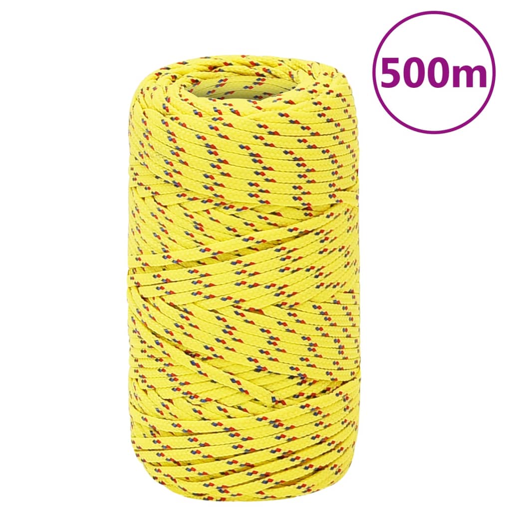 Vidaxl boat rope 2 mm 500 m polypropylene yellow