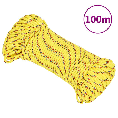 VIDAXL -Kofferchen 3 mm 100 m Polypropylengelb