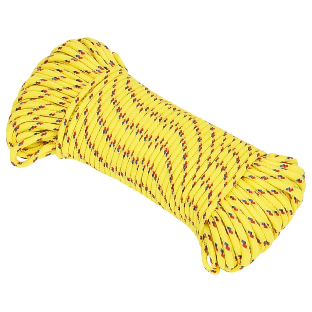 VIDAXL SCOOD ROPE 3 MM 100 M Polypropilene Giallo