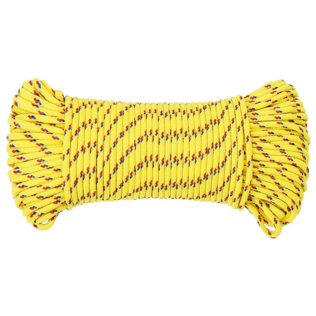 VIDAXL SCOOD ROPE 3 MM 100 M Polypropilene Giallo