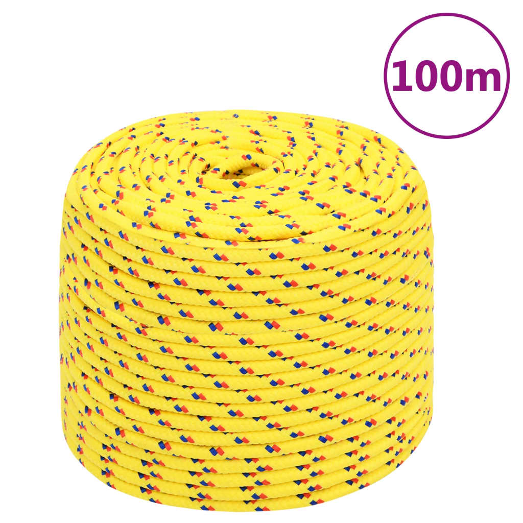 Vidaxl Boat Rope 6 mm 100 m polypropylen gul