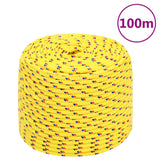 Vidaxl boat rope 6 mm 100 m polypropylene yellow