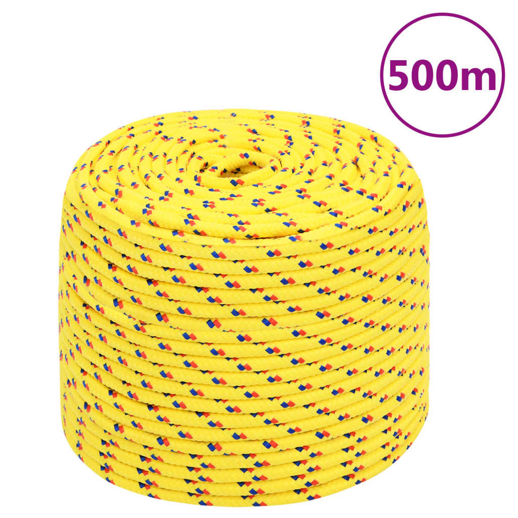 Vidaxl Bootsseil 8 mm 500 m Polypropylen gelb