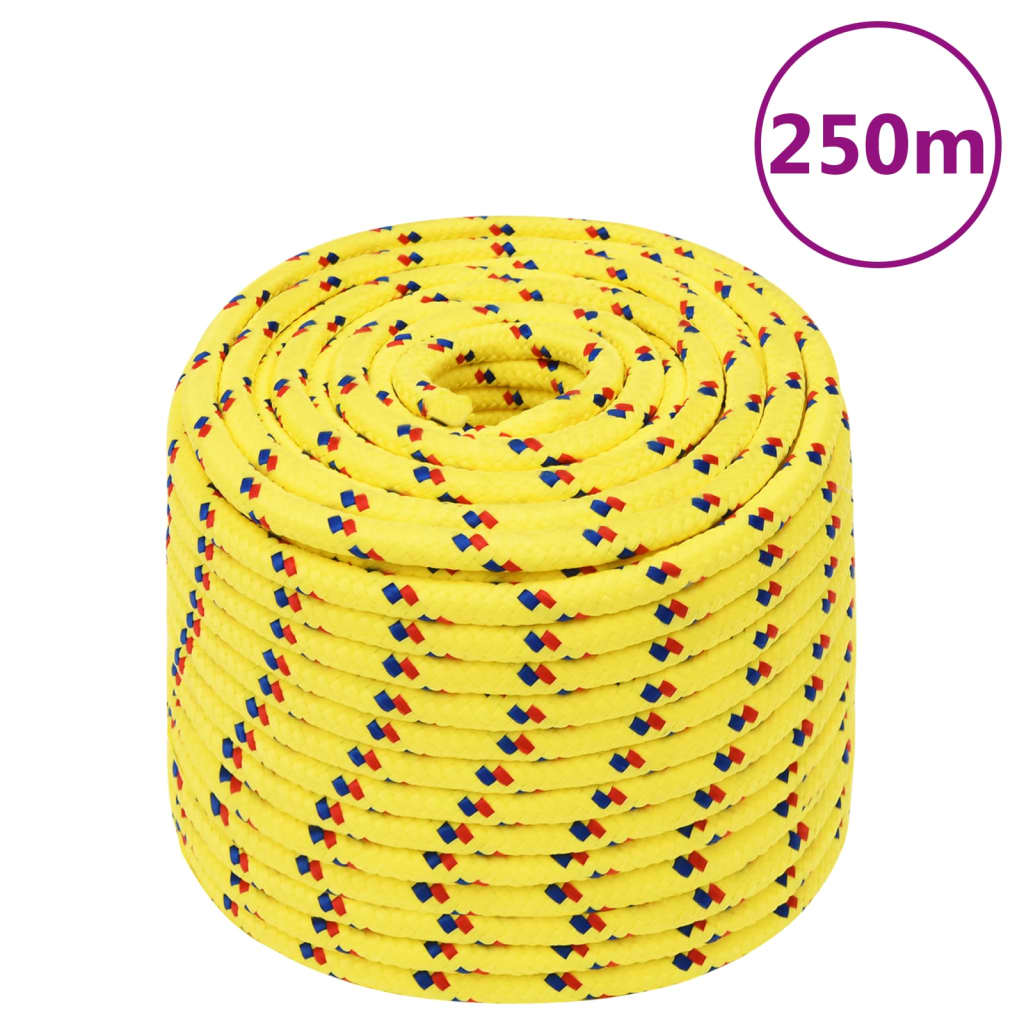 Vidaxl boat rope 14 mm 250 m polypropylene yellow