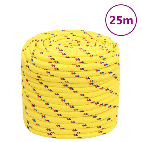 Vidaxxl Bootsseil 16 mm 25 m Polypropylen gelb