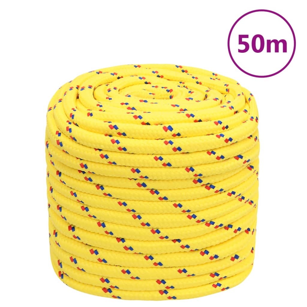 Vidaxl Boat Rope 16 mm 50 m polypropylenová žlutá