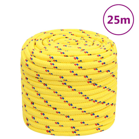 Vidaxxl Bootsseil 18 mm 25 m Polypropylen gelb