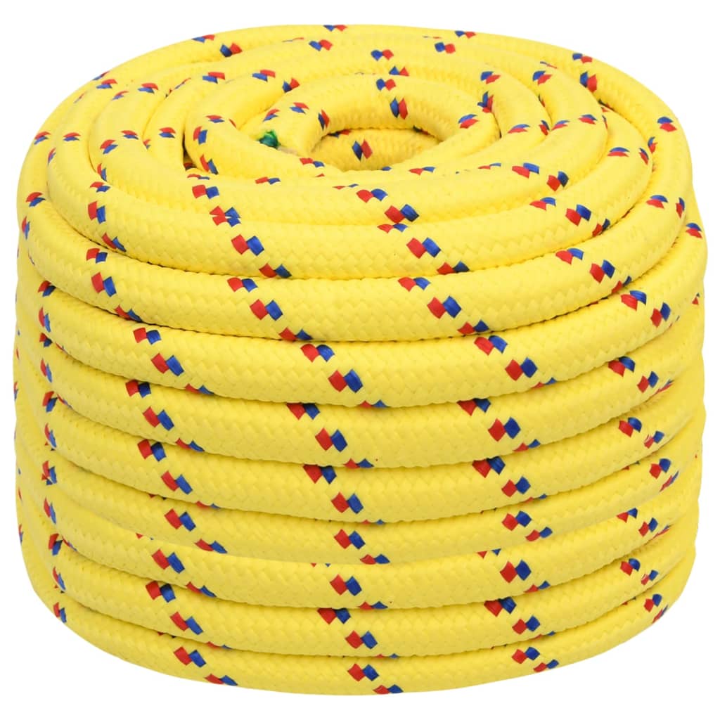 Vidaxxl Bootsseil 20 mm 25 m Polypropylen gelb