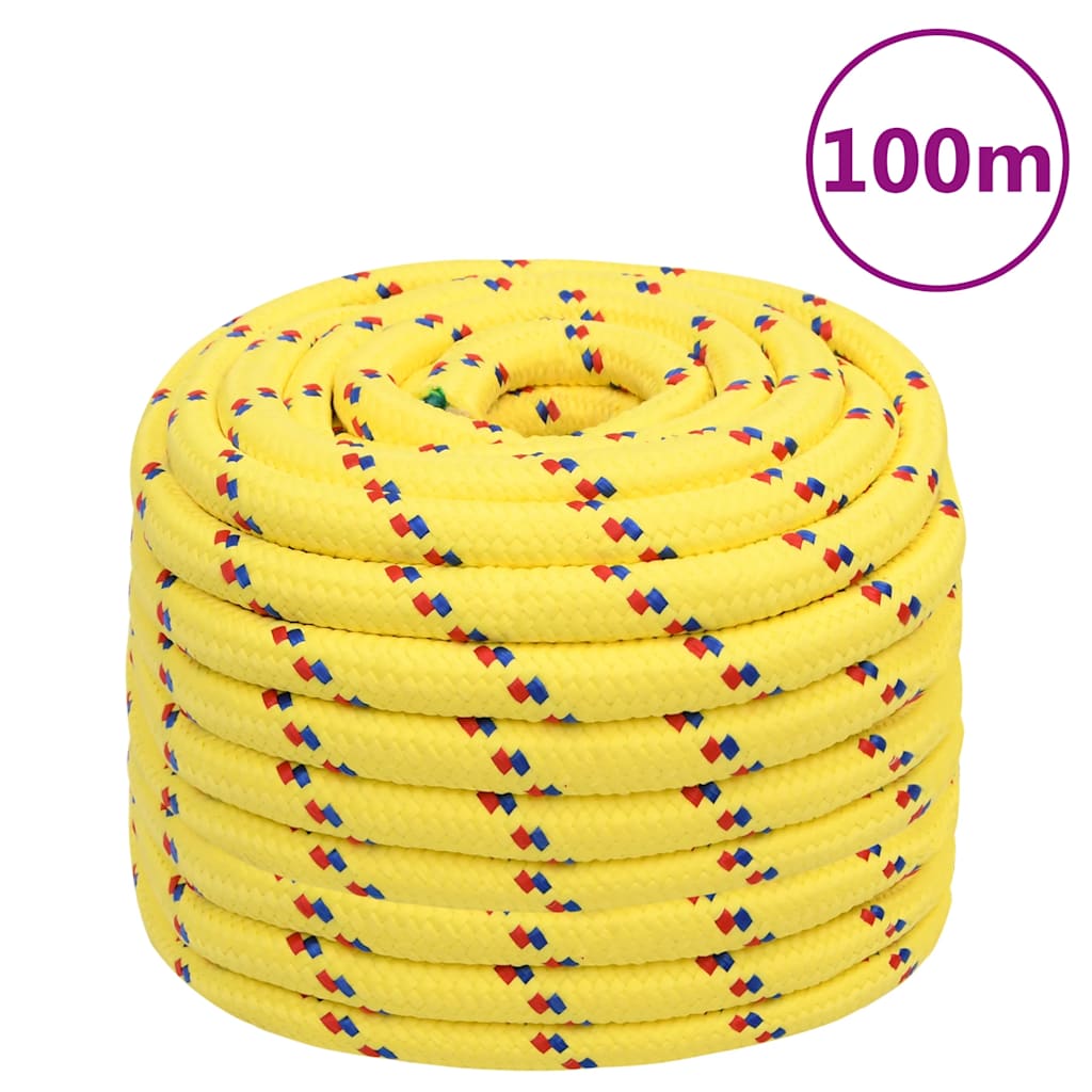 Vidaxl Bootsseil 20 mm 100 m Polypropylen gelb
