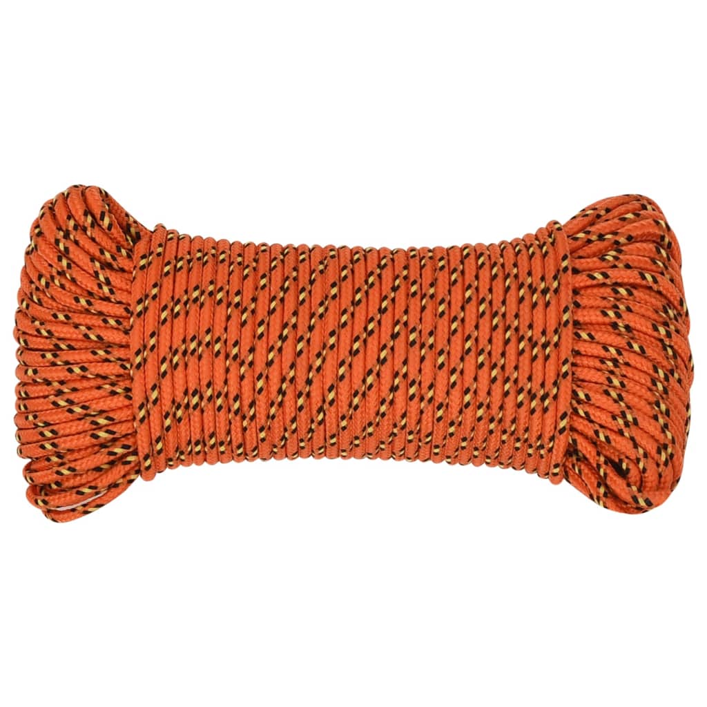 Vidaxl -Bootseil 3 mm 100 m Polypropylenorange