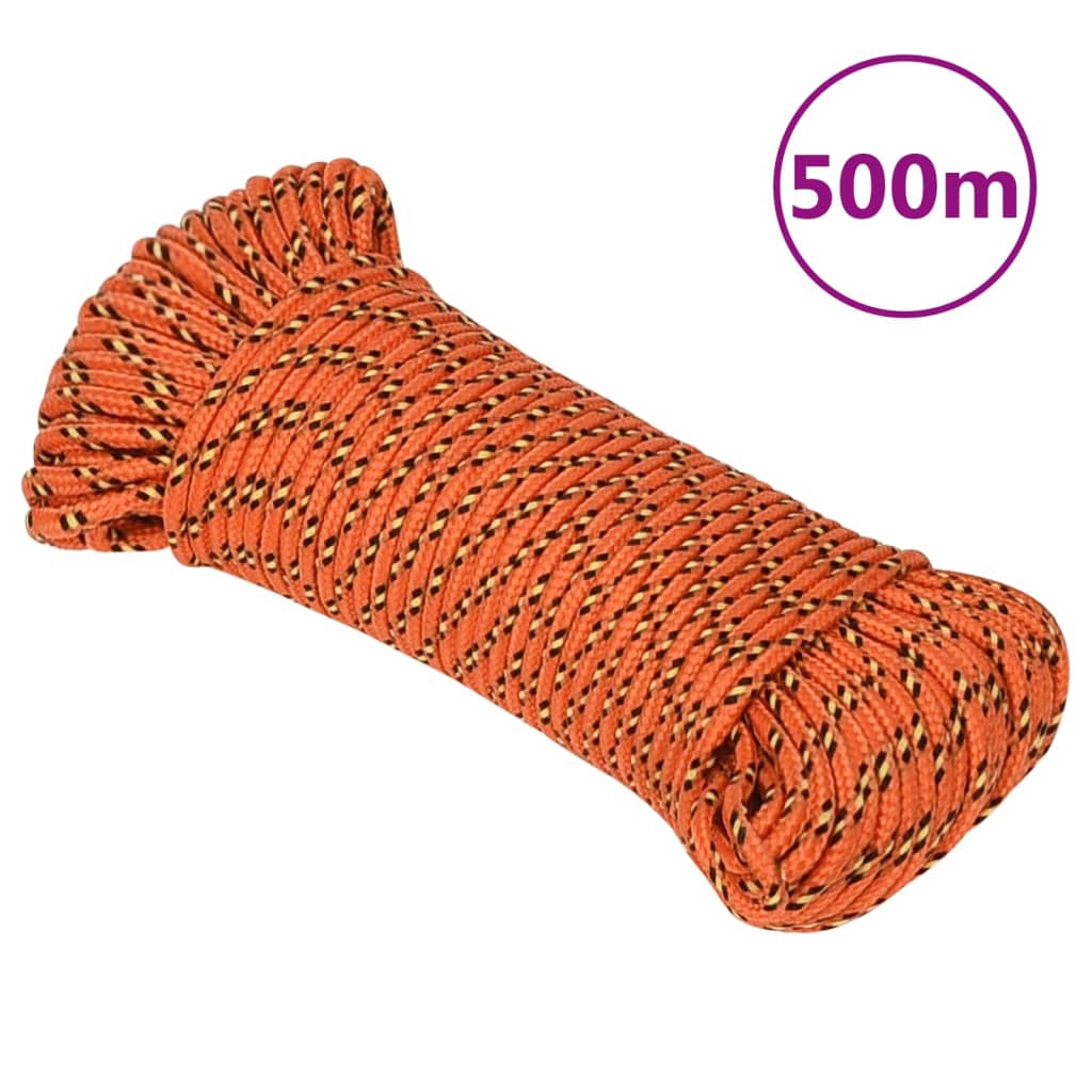 Vidaxl -Bootseil 3 mm 500 m Polypropylenorange