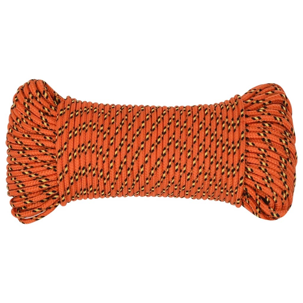 Vidaxl -Bootseil 4 mm 50 m Polypropylenorange