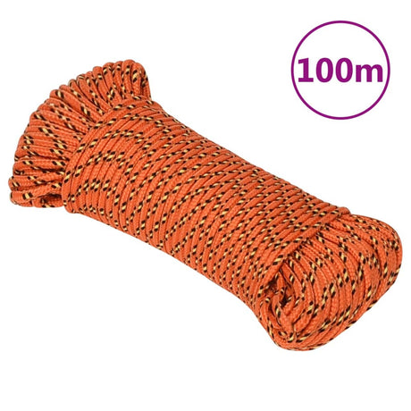 Vidaxl Bootsseil 4 mm 100 m Polypropylen orange