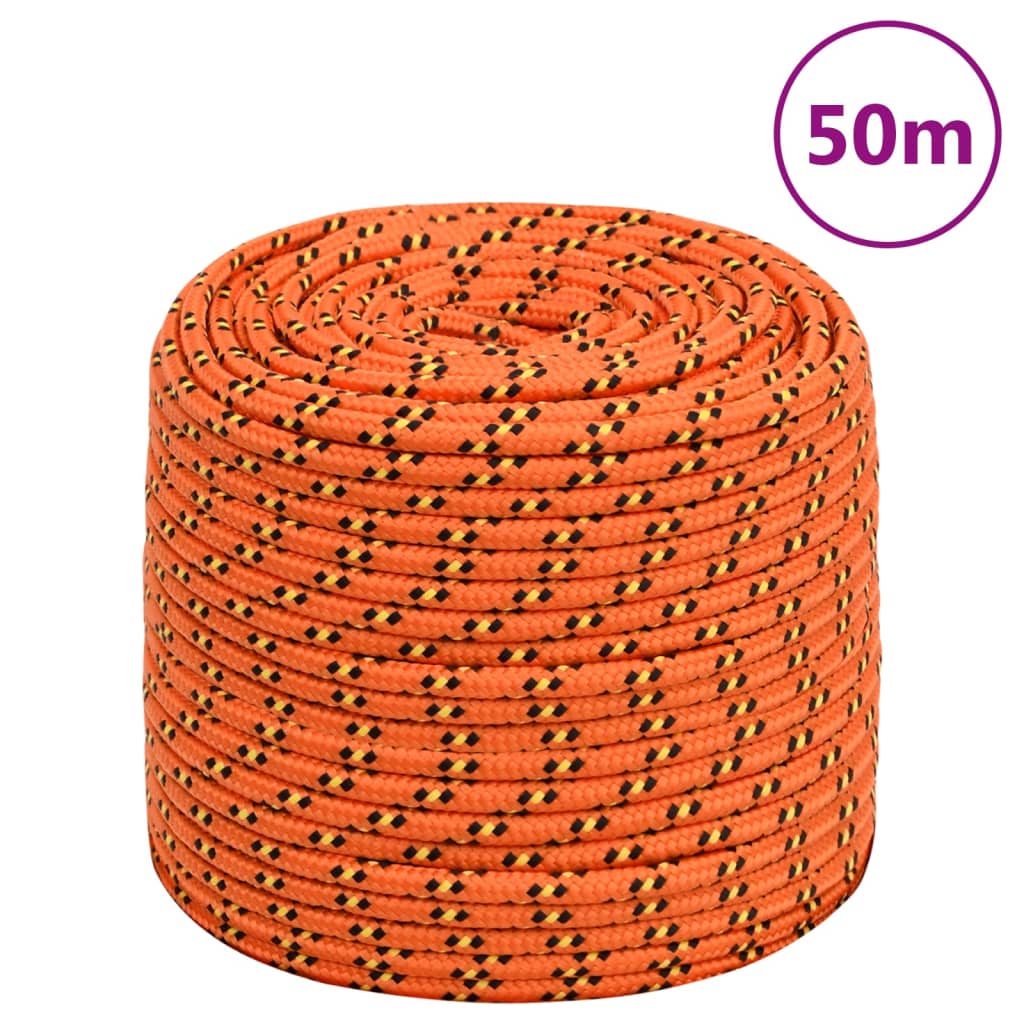 Vidaxl Bootsseil 8 mm 50 m Polypropylen Orange